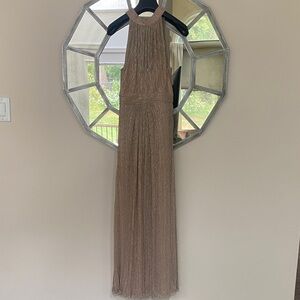 Adrianna Papell Gauzy beautiful goldish Cream Dress